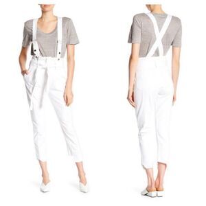 Frame Blanc White Overalls Skinny Jeans Size 25
